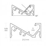 Indirect led profiel zwart 2 meter - Afbeelding 2