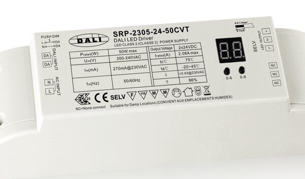 DALI led controller 24V 1 kleur 50W