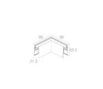 Hoekstuk 48V opbouw rail horizontaal - Afbeelding 4