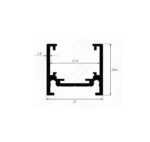 Opbouw MINI magneet railverlichting 48V 2m Zigbee/Dali - Afbeelding 4