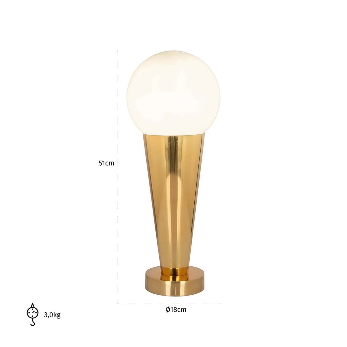 Tafellamp Cone (Gold) - Afbeelding 2