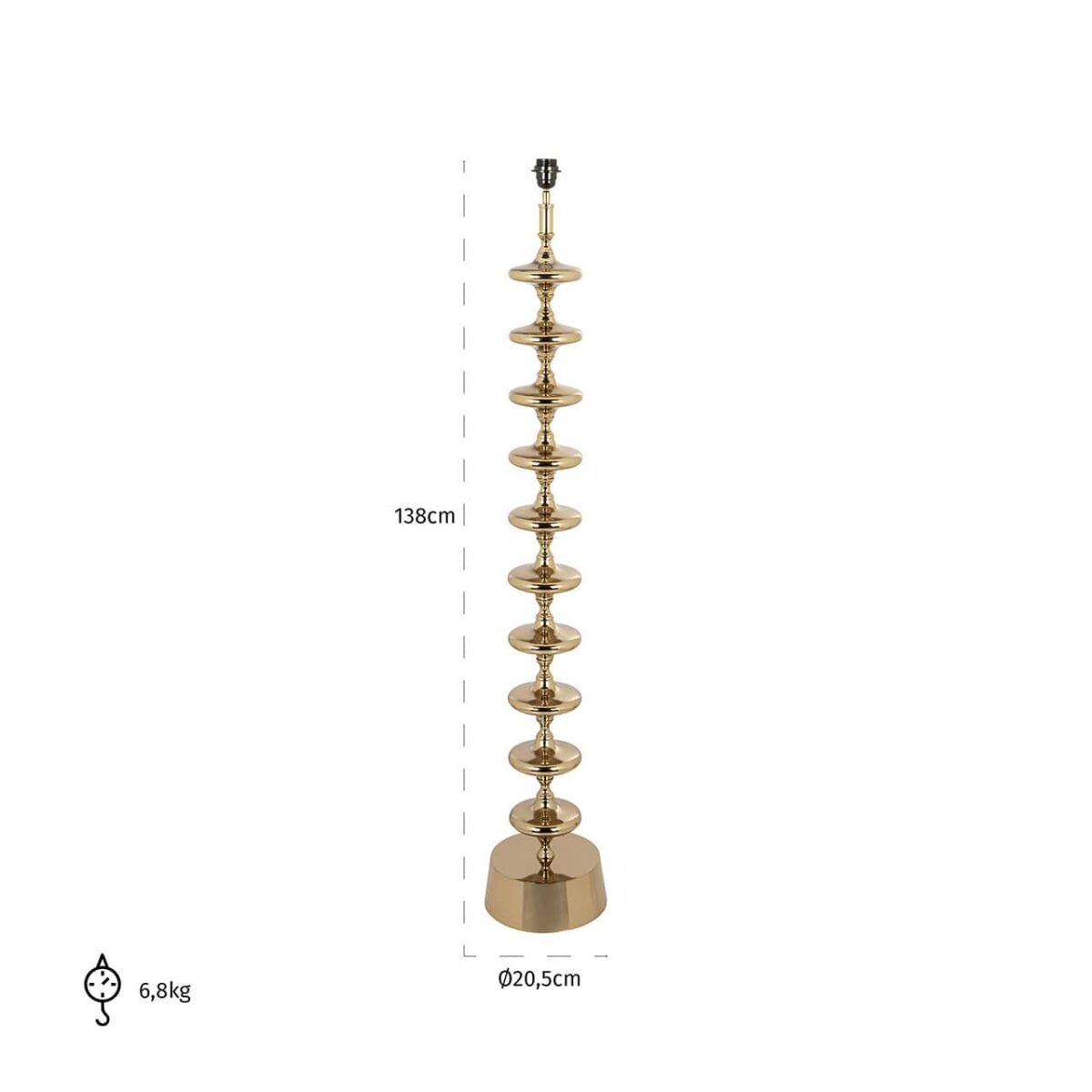 Vloerlamp Jane goud (Gold) - Afbeelding 2