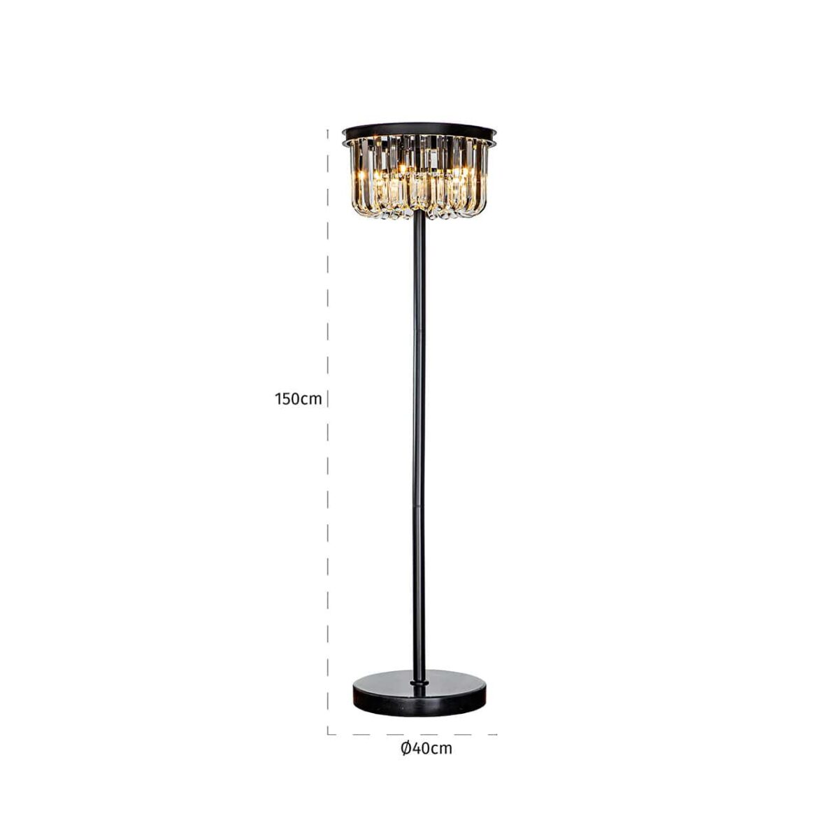 Vloerlamp Dagmar (Black) - Afbeelding 2