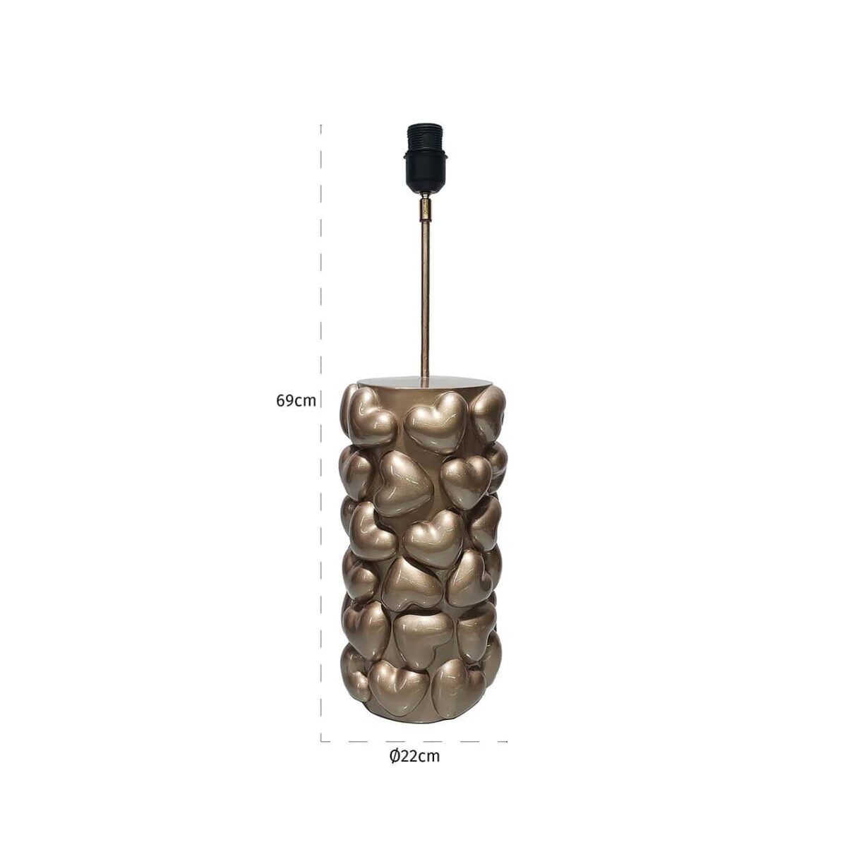 Tafellamp Nancy hearts (Gold) - Afbeelding 2