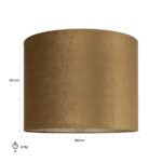 Lampenkap Addy  gold velvet (Gold) - Afbeelding 3