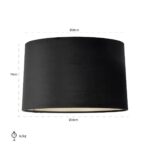 Lampenkap Maddy black velvet (Black) - Afbeelding 2