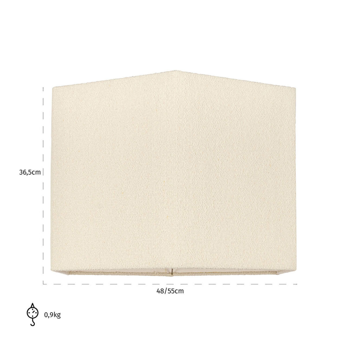 Lampenkap Soho white bouclÃ©, extra groot zeshoekig (White) - Afbeelding 3