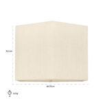 Lampenkap Soho white bouclÃ©, extra groot zeshoekig (White) - Afbeelding 3