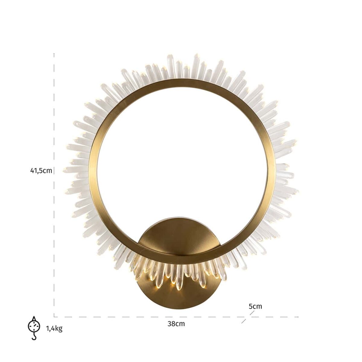 Wandlamp Beau (Brushed Gold) - Afbeelding 3