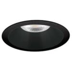 Rond zwart inbouwspot dimbaar 7w 2700K